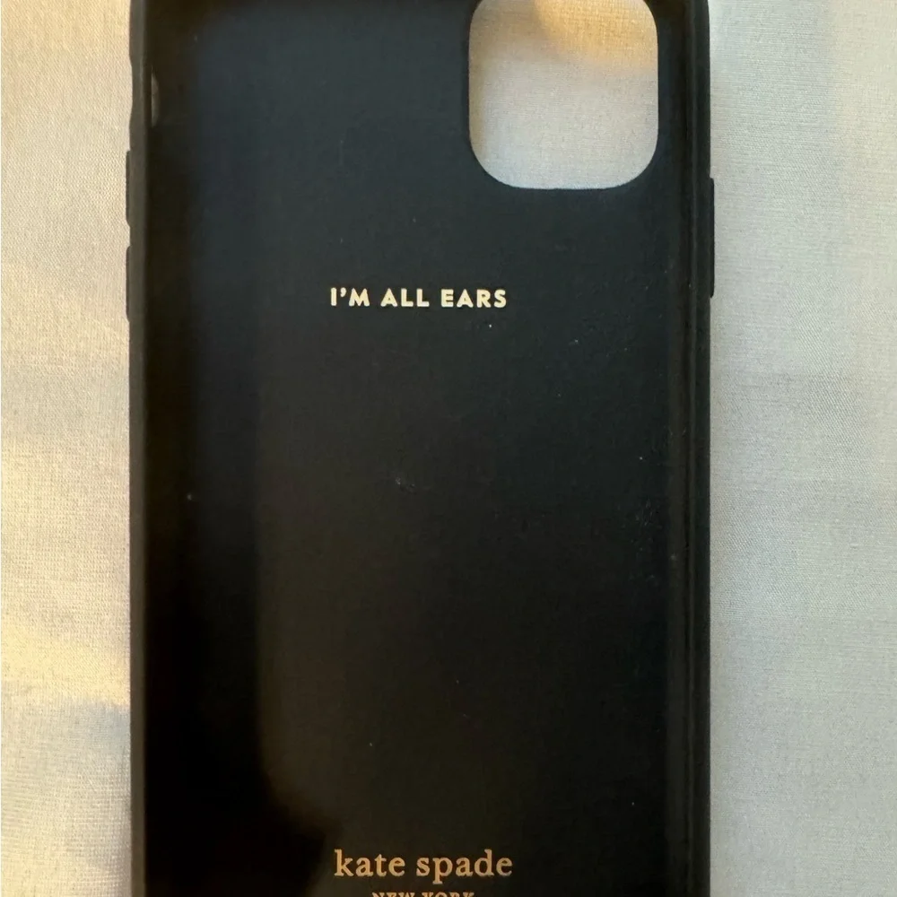 iPhone 11 Kate Spade black phone case disco dots and The‎ Child pop socket